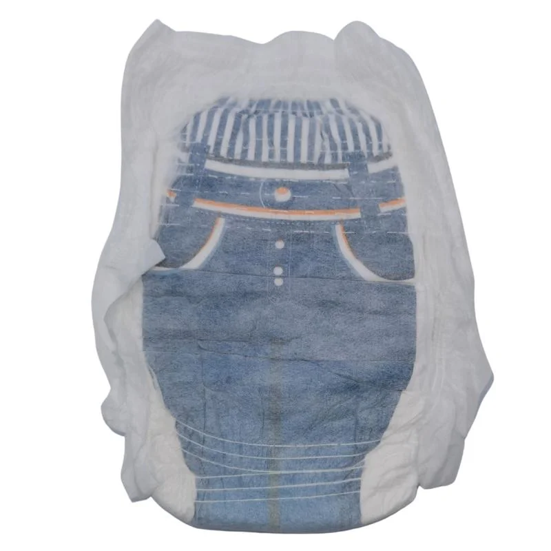 Blue Denim Pants Pattern Fashion Baby Pulls up Pants Diaper