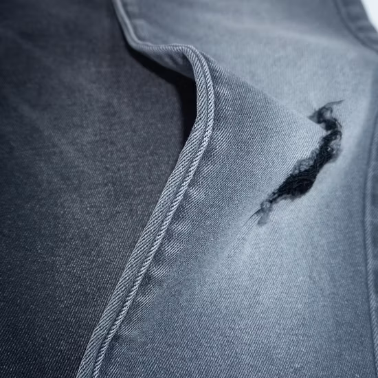 ZZ1252 Tessuto denim verde eco-friendly Repreve in cotone poliestere spandex