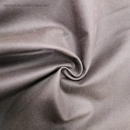 Tessuto rivestito vintage in cotone scamosciato con pelo PU color